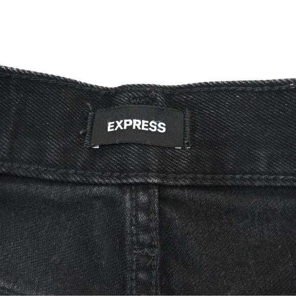 Express Women's 2 Regular Black Wide Leg High Rise Jean - Picture 9 of 11
